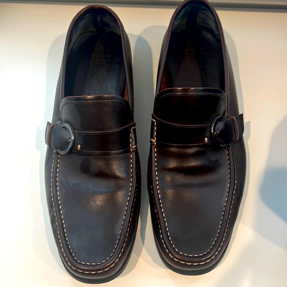 Mens Ferragamo brown loafers